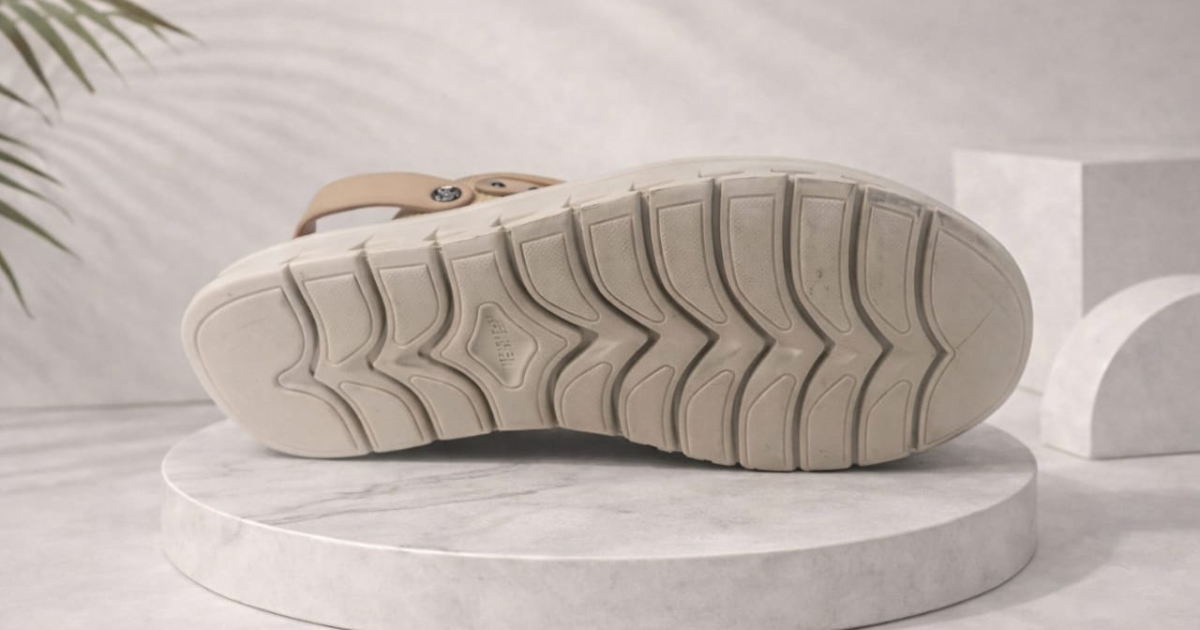 Men's Beige Comfort Sandals with Adjustable Back Strap