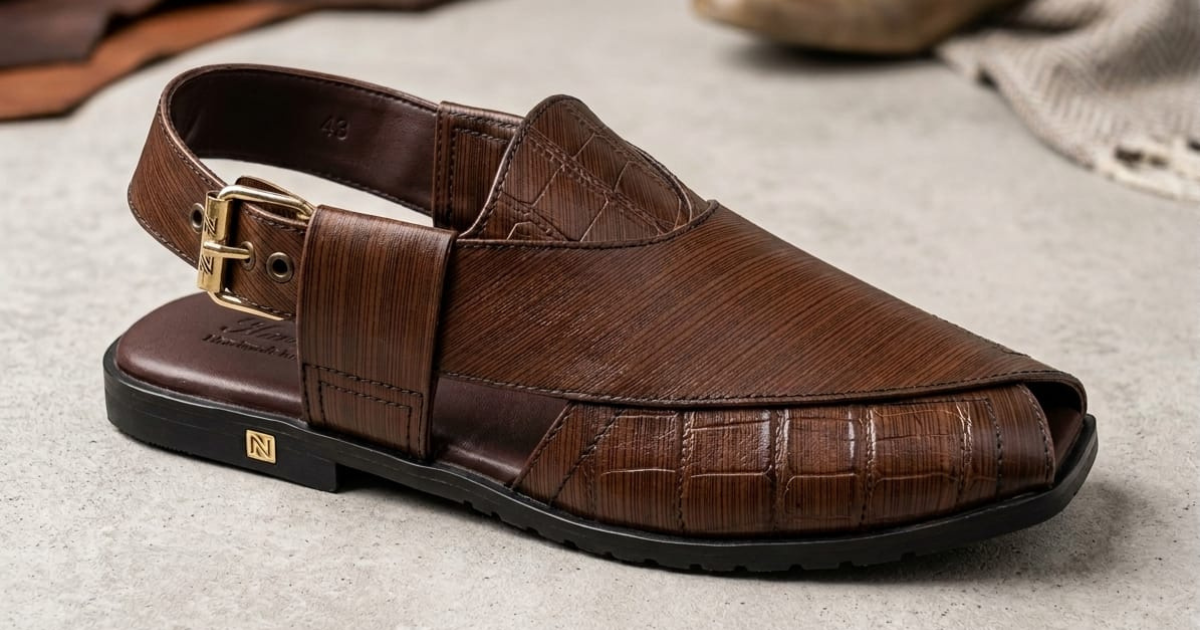 Premium Peshawari Chappal for Men – Classic Handmade Leather Sandals (Black & Brown)