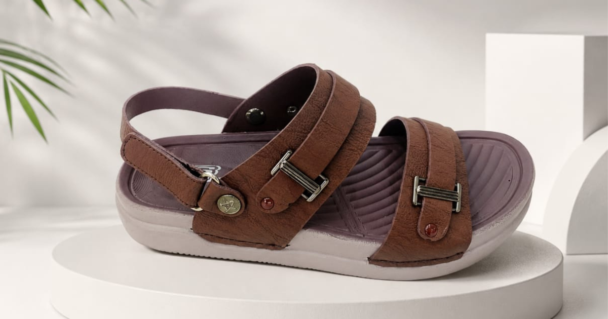 Skechers Style Men's Brown Comfort Sandals with Adjustable Back Strap